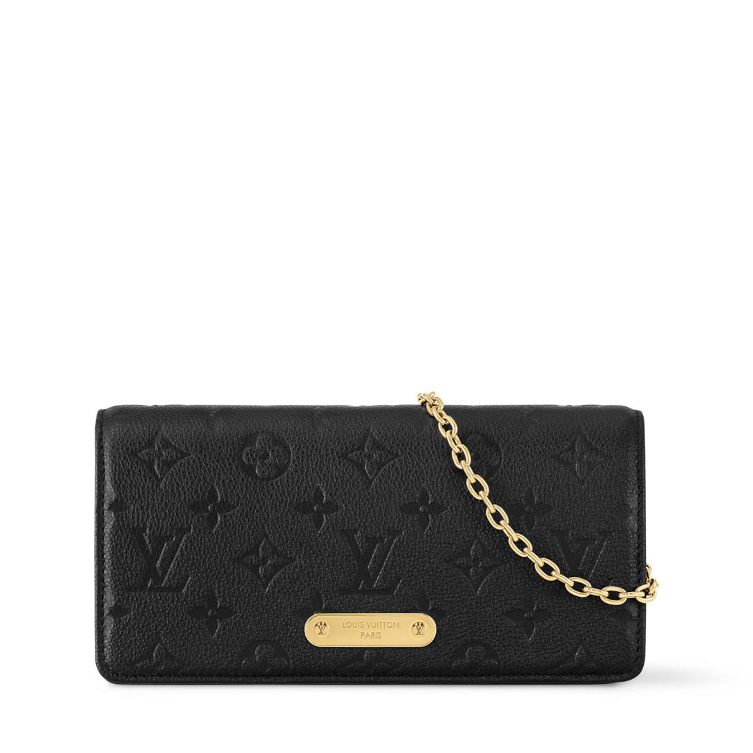 小物 Louis Vuitton Mint Silver Wallet Chain Wallet On Chain Lily Monogram Empreinte Leather - Wallets and
